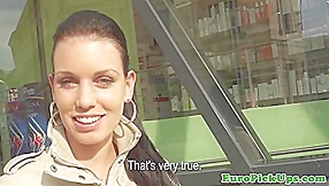 Euro model pickedup for cash to suck dick