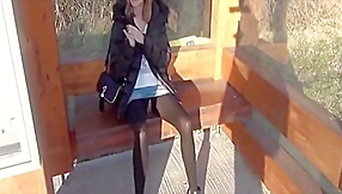 college girl public sex in pantyhose at the bus stop college girl public sex in pantyhose at the bus stop