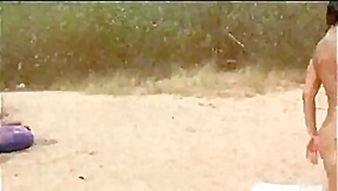 Nudist group sex at the lake