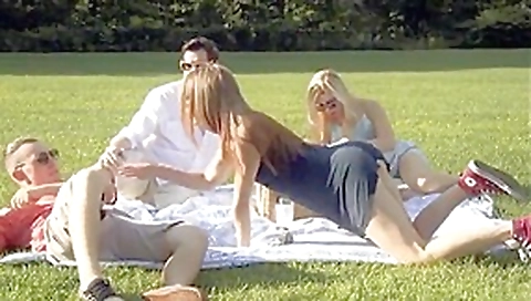 Sneak away from family picnic to fuck