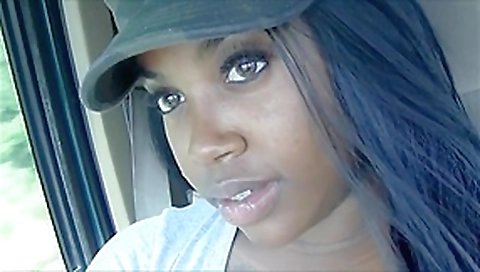 Ebony ivory smashing near the lake