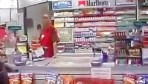 Gas station girl sucks off customer