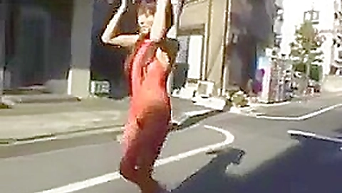 Asian girl nude in public