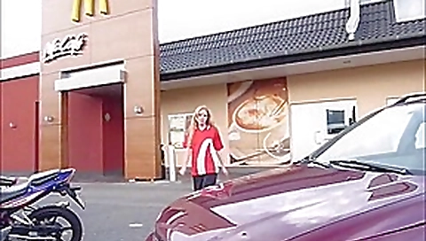 German blonde girl college girl get fucked outdoor