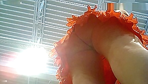 Milf Upskirt In Red Miniskirt