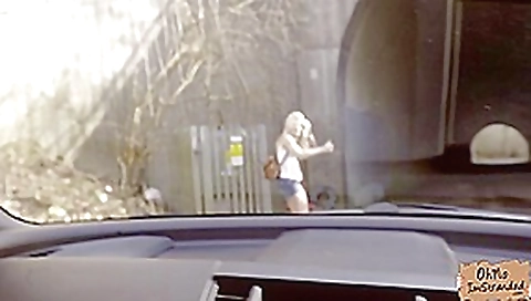 Sweet Cat tight pussy fucked in the car