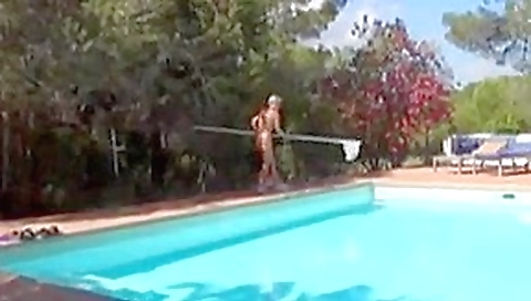 Mary walks around the finca