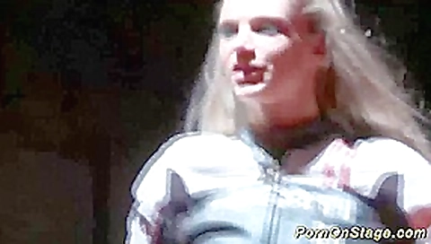 busty blonde orgasm on public stage busty blonde orgasm on public stage