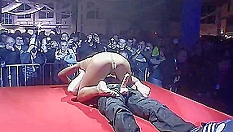 real porn show on public stage