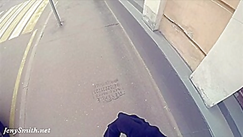 Jeny Smith public nudity on the road