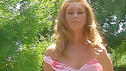 Fabulous pornstar Vanilla Skye in crazy blonde, outdoor porn clip