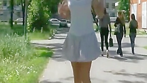 Tall thin blonde walks around in public Tall thin blonde walks around in public