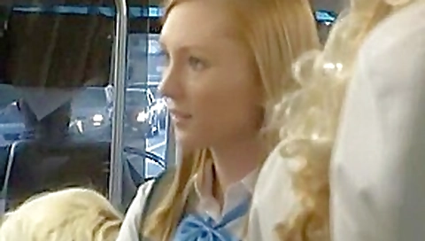 Fabulous Japanese model in Amazing Blonde, Public JAV scene