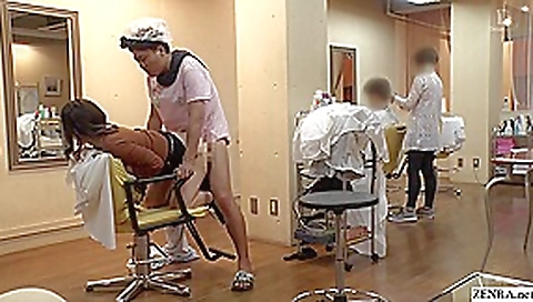 Japanese risky public sex in hair salon Rui Hizuki