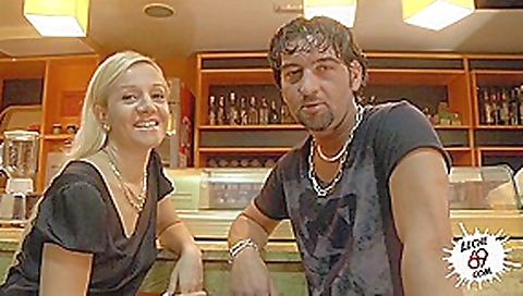 Spanish Couple At Public Coffee Shop
