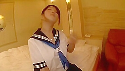 Horny Japanese girl Saki Kobashi in Amazing Small Tits, Close-up JAV movie