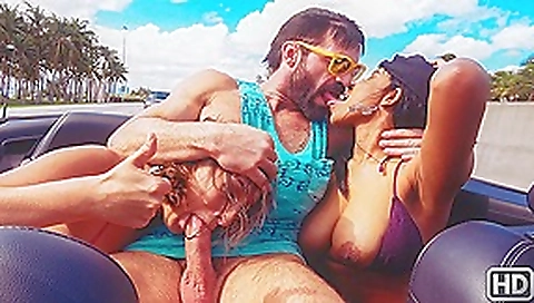 Ashley Adams Jenna J Foxx Charles Dera in Convertible Squirters - RealtyKings Ashley Adams Jenna J Foxx Charles Dera in Convertible Squirters - RealtyKings