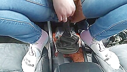Car fuck gear shifter volvo fick woman mit jeans neu