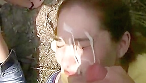 Cum over two junior girls outdoor