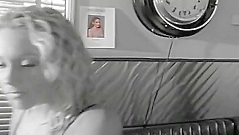 Horny Brunette, Cumshot adult scene