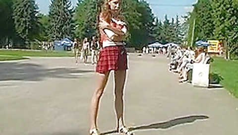Russian pippin enjoys walking nude in public