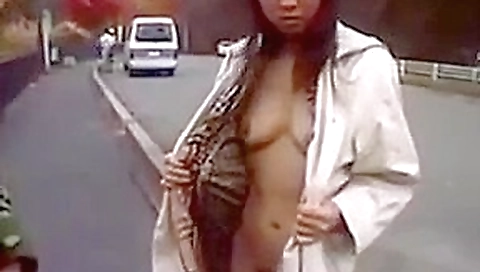 Japanese video public nudity country road
