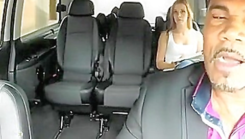 Alexis Crystal in a van Alexis Crystal in a van