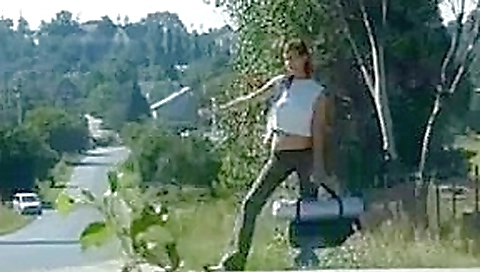 Classic european camping girl Classic european camping girl