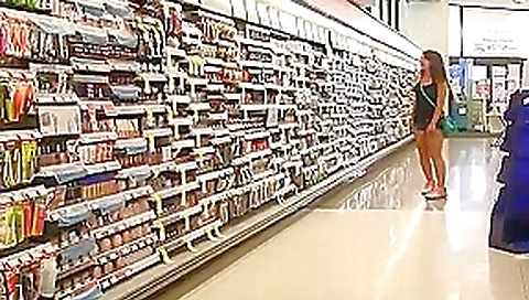 Little brunette exposing herself