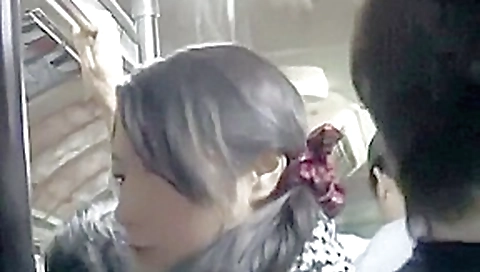asian girl goped and fucked in public train