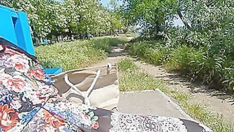 Hairy Mature in transparent dress