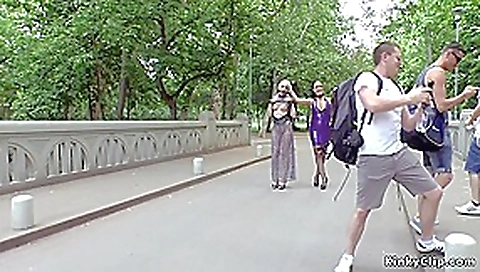 Blonde made to expose ass in public Blonde made to expose ass in public