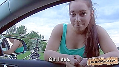 Cute teen 18+ Jenny Dark fucked by stranger in public location