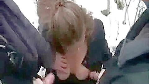 Two hot French guys are fucking a babe in the woods