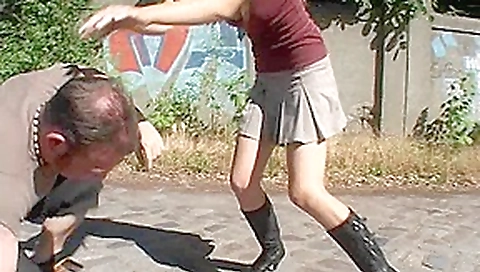 Thrall spanked and made to lick the boots