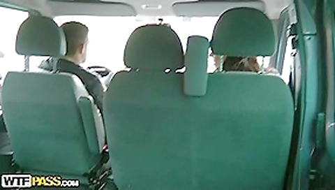 Babe in pink fishnets fucking in the car Babe in pink fishnets fucking in the car