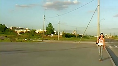 Pick up brunette hair and fuck public