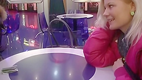 Woman fuck in public shitter