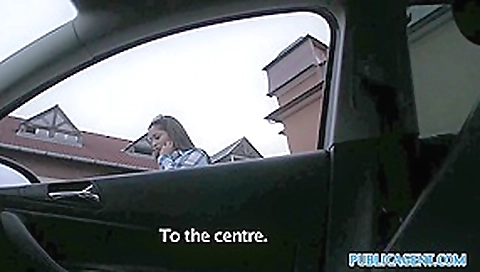 PublicAgent: Cute brunette Russian is fucked against my car