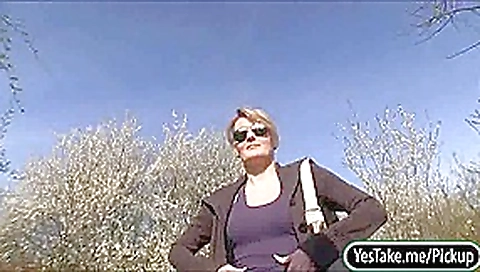 Eurobabe Meggie pussy stuffed in public and cum facialed