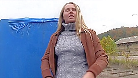 Amateur Zuzana flashes her perky tits and banged hard