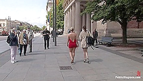 Kitty laughed at and fucked in public