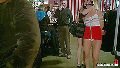 Smoking hot Brunette Humiliated and Fucked in Public Smoking hot Brunette Humiliated and Fucked in Public