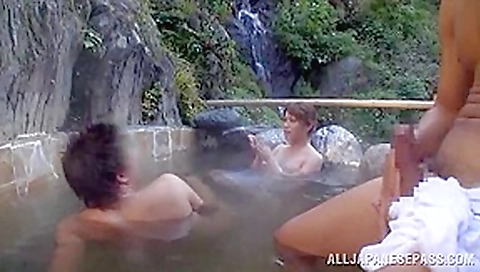 Hot Asian model enjoys sex in the bath and hot hand work