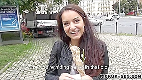 Amateur Czech girl Lili Devil flashes tits and pussy fucked