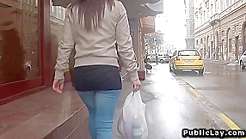 Sexy Czech bartender babe fucks for cash