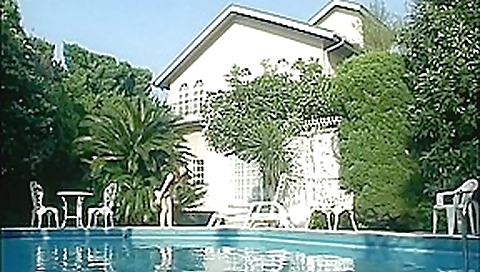 Japanese is shy but rubs cock at the pool