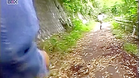 Japanese doll shows nude pussy in sexy outdoor scene