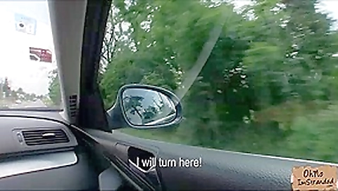 teen 18+ gets picked up and soon rides the strangers cock after exposing tits