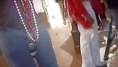 Mardi Gras Whores Flash Their Cleavage Mardi Gras Whores Flash Their Cleavage